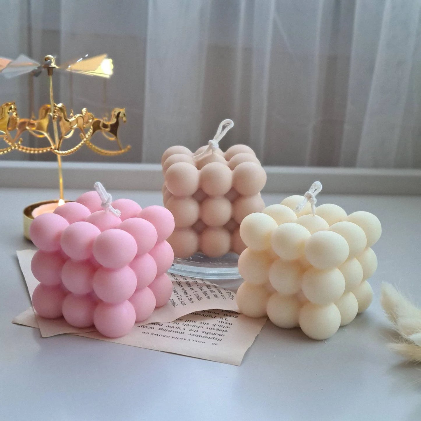 Pastel Bubble Candle